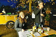Caroline Thaler (MUR) & David Bodarw (STADTGUUT) am Hotspot Rogg./Then.