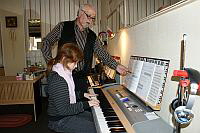 Silke in der Musikschule