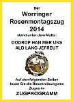 Worringer Rosenmontags - Zugprogramm 2014