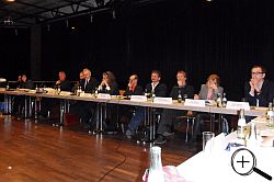 Bezirksb�rgermeisterin Wittsack-Junge (2. von links); Otto Schaaf, StEB (5. von links)