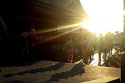 Fushimi Inari taisha Gehaiden bei Sonnenuntergang
