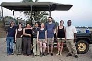 Unsere Safarigruppe mit unserem Tourguide James
